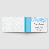 Baby Blue Floral Swirl en White - Guestbook Gastenboek (Volledig)