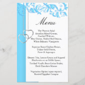 Baby Blue Floral Swirl - Menu (Voorkant)