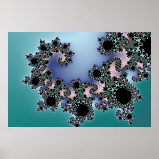 Baby Blue - Fractal Poster (Voorkant)