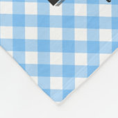 Baby Blue Gingham Best Dad Ever Photo Collage Fleece Deken (Hoek)