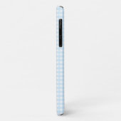 Baby Blue Gingham met Blue Crown Monogram. Case-Mate iPhone Case (Achterkant/links)