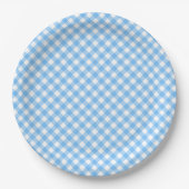 Baby Blue Gingham Paper Bord (Voorkant)