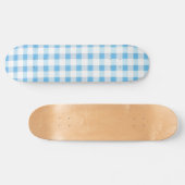 Baby Blue Gingham Skateboard (Horizontaal)