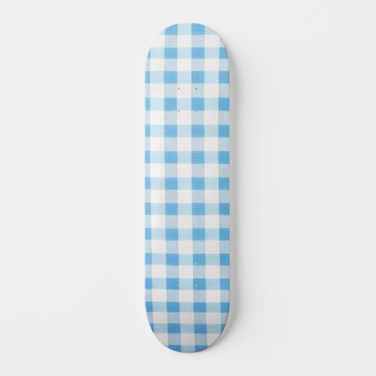 Baby Blue Gingham Skateboard (Voorkant)
