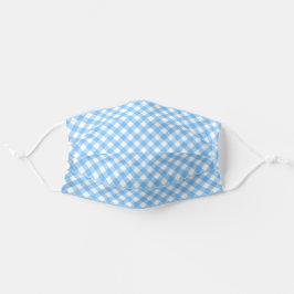 Baby Blue Gingham Stoffen Mondmasker