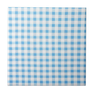 Baby Blue Gingham Tegeltje