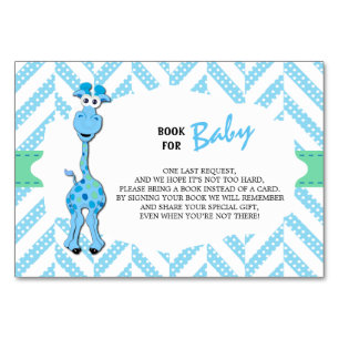 Baby Blue Giraffe Baby Jongensdouche   Een boek me Kaart