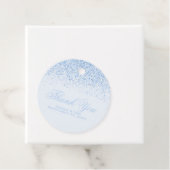 Baby Blue Glitter Bedankjes Labels (In situ)