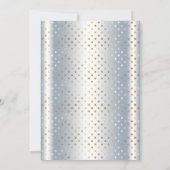 Baby Blue Gold Prince Baby Douche Uitnodigingen (Achterkant)