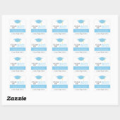Baby Blue Graduation Party Favor Bedankt Labels (Vel)