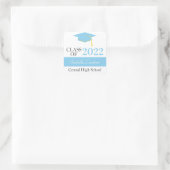 Baby Blue Graduation Party Favor Bedankt Labels (Tas)