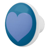 Baby Blue Heart Keramische Knop (Rechts)