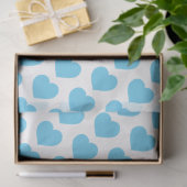 Baby Blue Hearts Modern Sweet Love Notes Fun Tissuepapier (Geschenk)