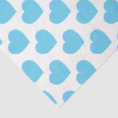 Baby Blue Hearts Modern Sweet Love Notes Fun Tissuepapier (Detail)