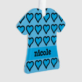 Baby Blue Hearts Ornament (voorkant)