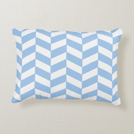 Baby Blue Herringbone Accent Kussen (Achterkant)