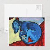 "Baby Blue"-hippetpuppy Briefkaart (Voorkant / Achterkant)