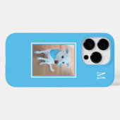 Baby Blue Hondenliefhebber Eén foto Eén Initiaal Case-Mate iPhone Case (Achterkant (horizontaal))