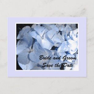 Baby Blue Hortensia Save the Date Aankondigingskaart