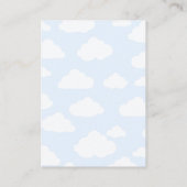 Baby Blue Hot Air Balloon Apportez une carte de li (Dos)
