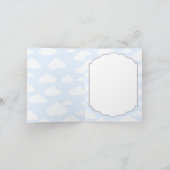 Baby Blue Hot Air Balloon Merci en argent Parties  (Intérieur)