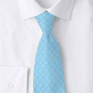 Baby Blue Ingekeepte Diamant Stropdas