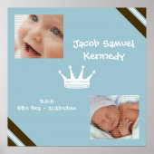 Baby Blue King Collage Wall Art Poster (Voorkant)