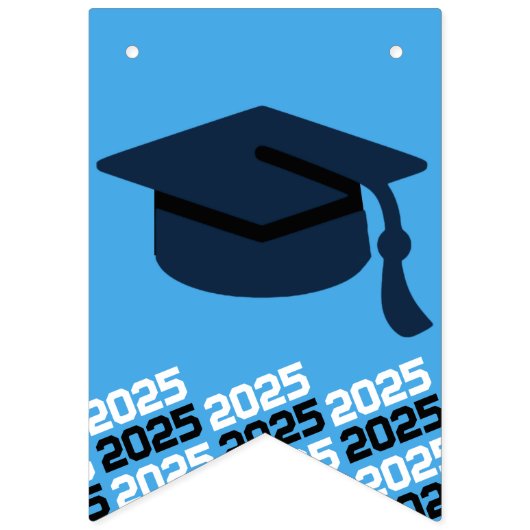 Baby Blue Klasse van 2025 Afstuderen Hanging Banne Vlaggetjes (Eerste vlag)