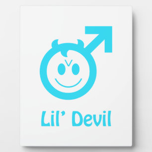 Baby Blue Lil Devil Male Symbol Fotoplaat