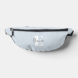 Baby Blue Modern Minimalist Monogrammed Heuptasje