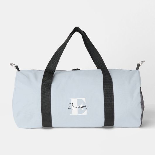 Baby Blue Modern Minimalist Monogrammed Plunjezak (Voorkant)