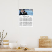 Baby Blue Modern Photo Wedding Seating Chart Poster (Keuken)