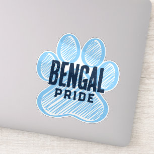 Baby Blue & Navy Pawprint Pride Sticker