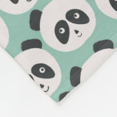 Baby Blue Panda Beer Fleece Deken (Hoek)