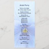 Baby Blue Pansy Wedding Programma (Achterkant)