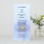 Baby Blue Pansy Wedding Programma (Staand voorkant)