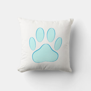 Baby Blue Pawprint Kussen