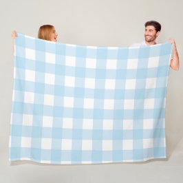 Baby Blue Plaid 60x80 Fleece Deken