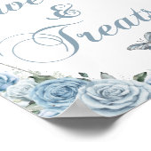 Baby Blue Princess Butterflies Silver Sweet Trees Poster (Hoek)