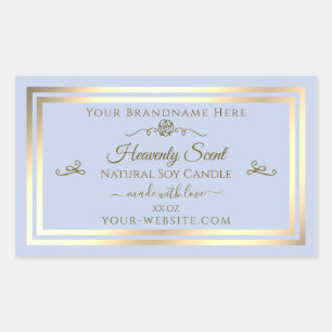 Baby Blue Produit Étiquette Gold Frame Vintage Ros