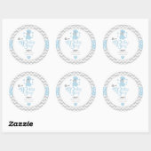 Baby Blue Puppy Baby shower Stickers (Vel)