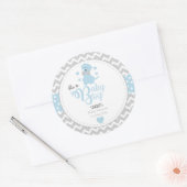 Baby Blue Puppy Baby shower Stickers (Envelop)