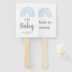Baby Blue Rainbow baby shower Hand Fan Handwaaier