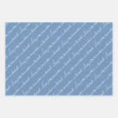 Baby Blue Ramadan Mubarak Bilingual Inpakpapier Vel (Voorkant 2)