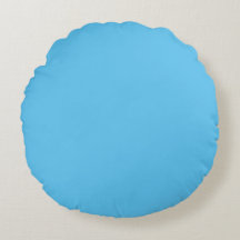 Baby Blue Ronde Worpkussen (16")