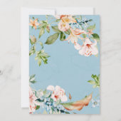 Baby Blue Rose Lily Bridesmaids Invitations de déj (Dos)