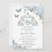 Baby Blue Rozen Princess Cinderella Quinceañera Kaart (Voorkant)