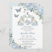 Baby Blue Rozen Princess Cinderella Quinceañera Kaart (Voorkant / Achterkant)