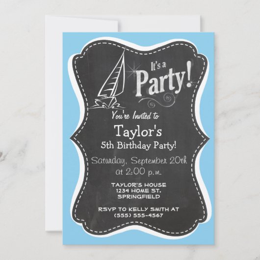 Baby Blue Sailing Kaart (Voorkant)