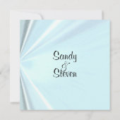 Baby Blue Satin Wedding Invitations Kaart (Achterkant)